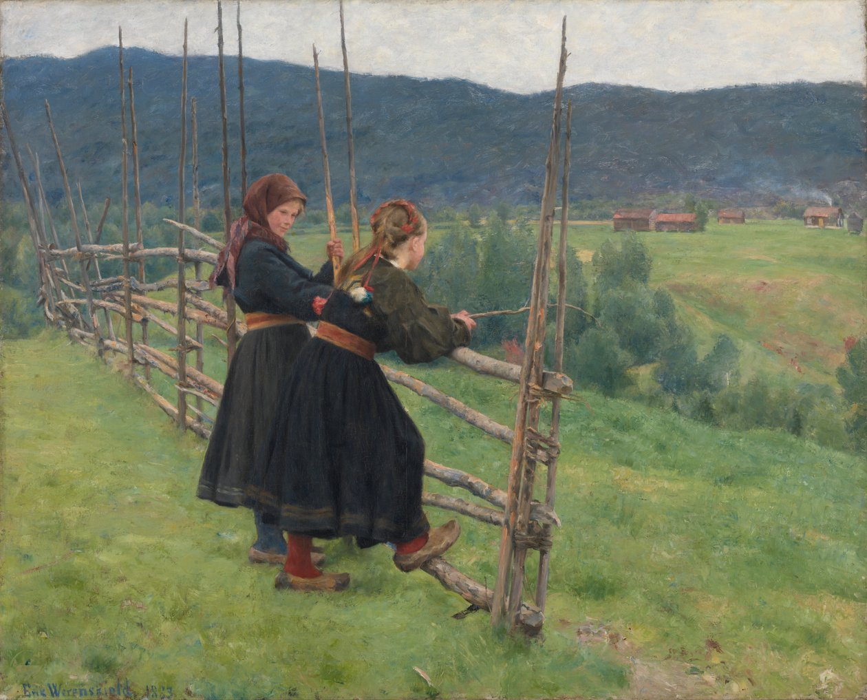 Vista de Gvarv em Telemark de Erik Theodor Werenskiold