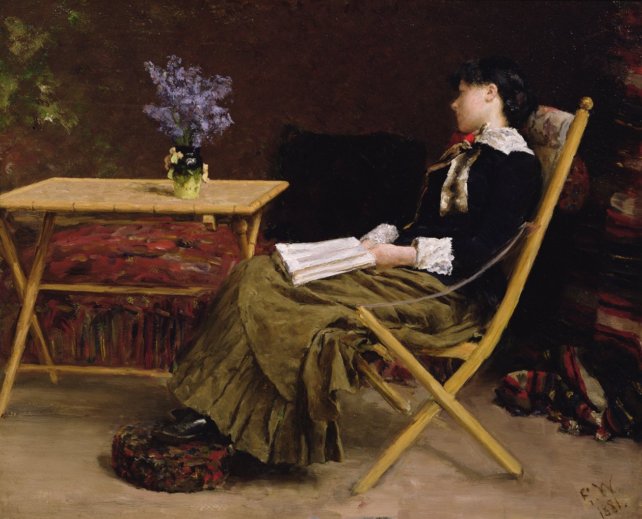 Mulher lendo de Erik Theodor Werenskiold