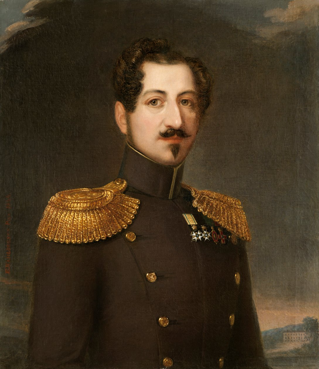 Retrato de Oscar I 1799-1859, rei da Suécia e Noruega, 1844. de Erik Wahlbergson