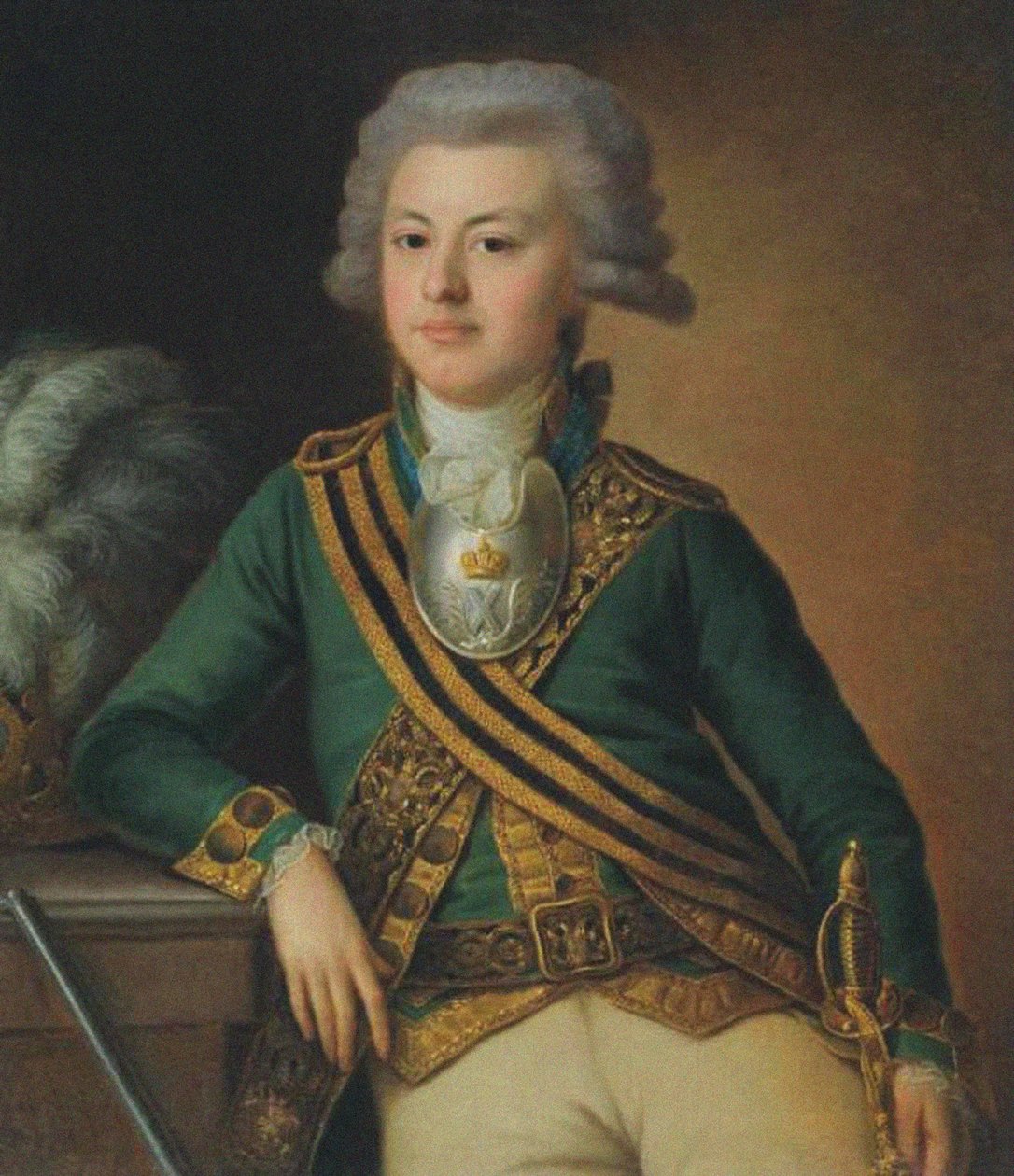 Retrato de Yakov Ivanovich Likhachov, Tenente do Regime de Guarda-Vidas Semyonovsky, 1792 de Ermolay Dementyevich Kamezhenkov