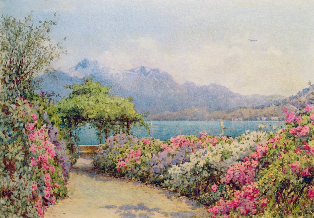 Lago Como da Villa Carlotta de Ernest Arthur Rowe