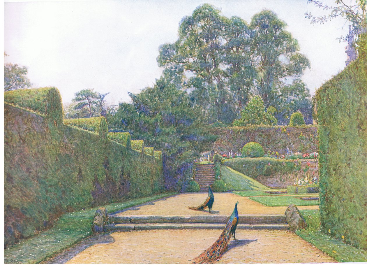 Penkhurst Place, Kent, dos jardins da Inglaterra: nos condados do sul e ocidentais publicados pelo estúdio, 1907 de Ernest Arthur Rowe
