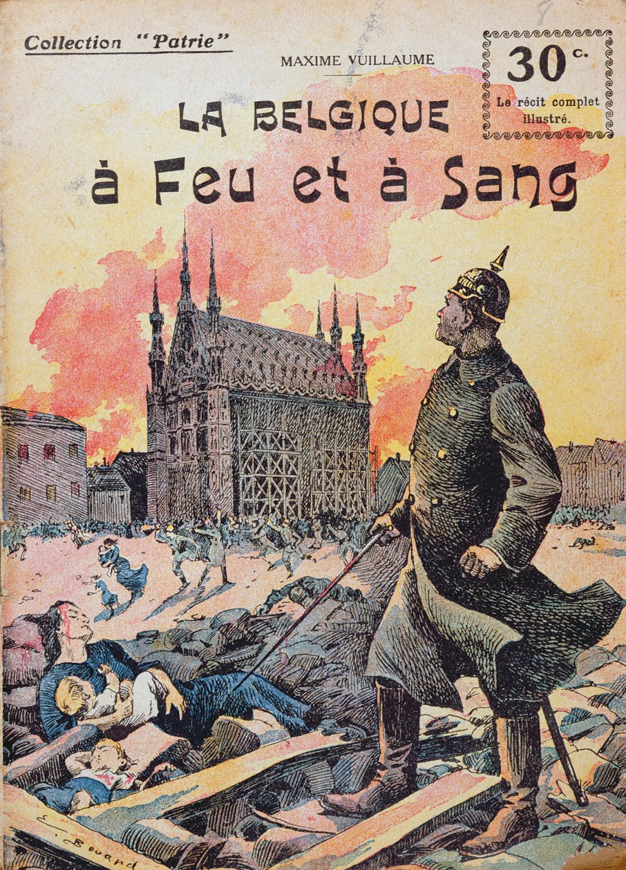 &39;Bélgica tem fogo e sangue&39; por Maxime Vuillaume, c.1920 de Ernest Auguste Bouard