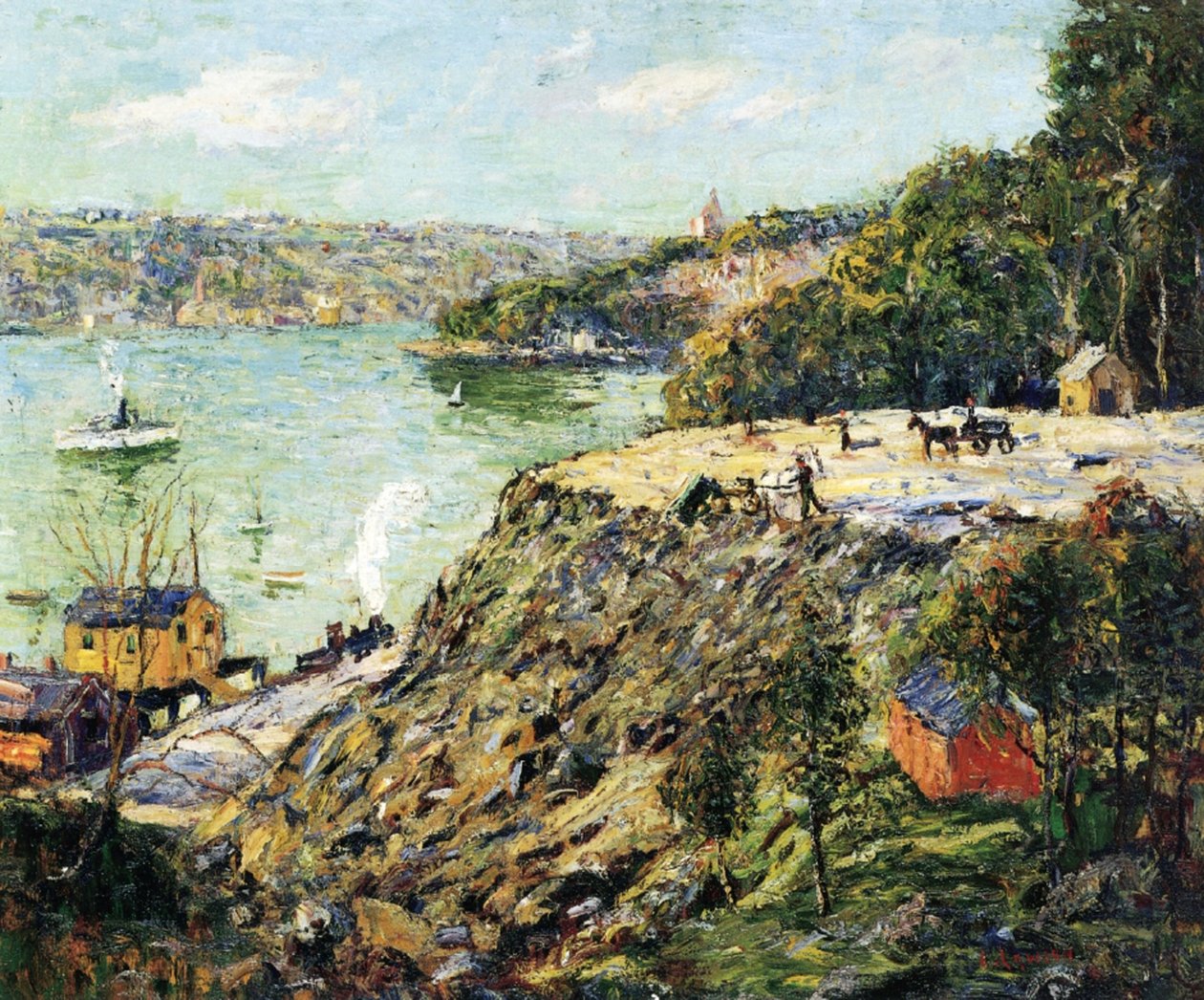 Do outro lado do rio, Nova York, c.1910 de Ernest Lawson