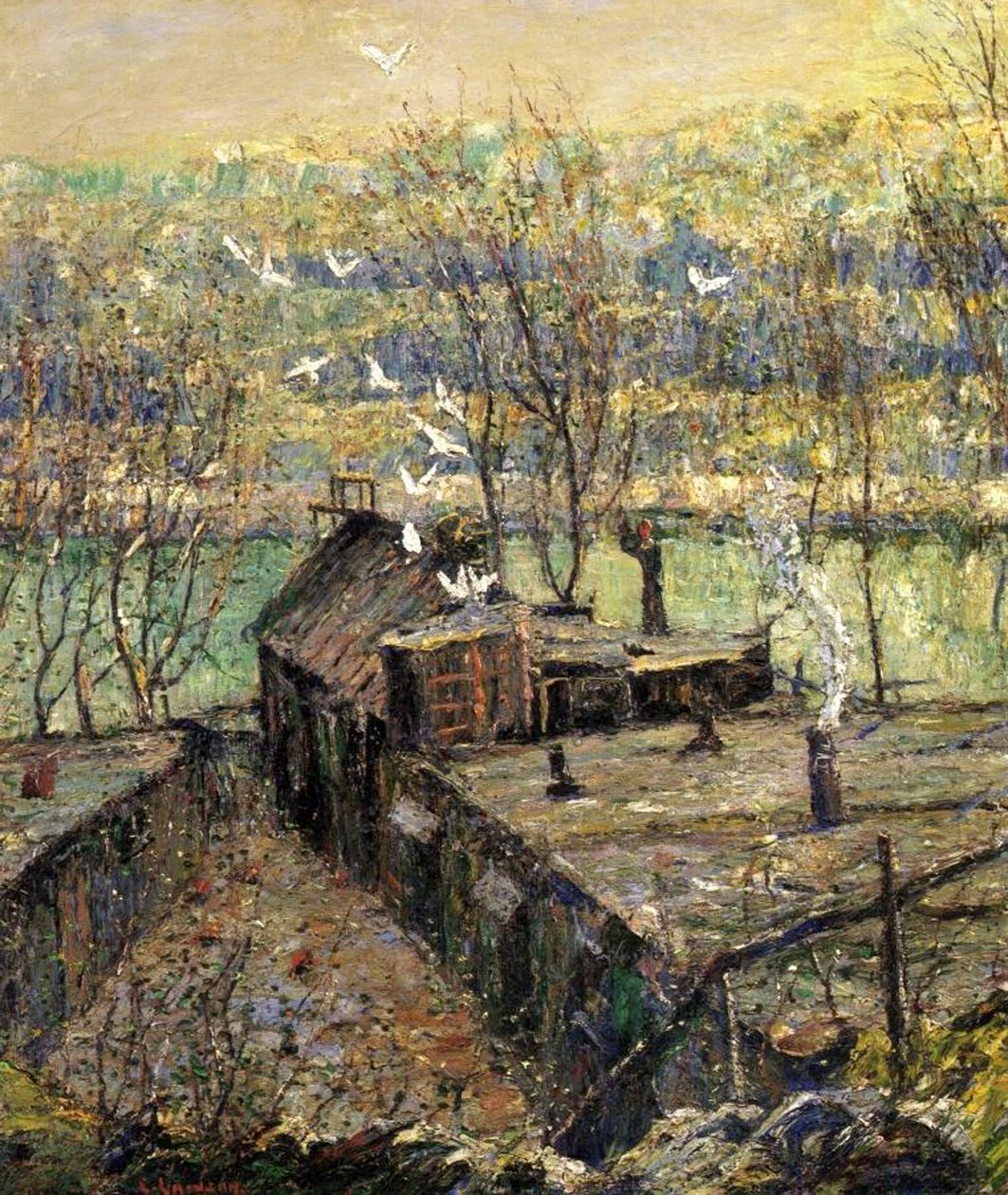 O Pombo Coop, c.1916 de Ernest Lawson