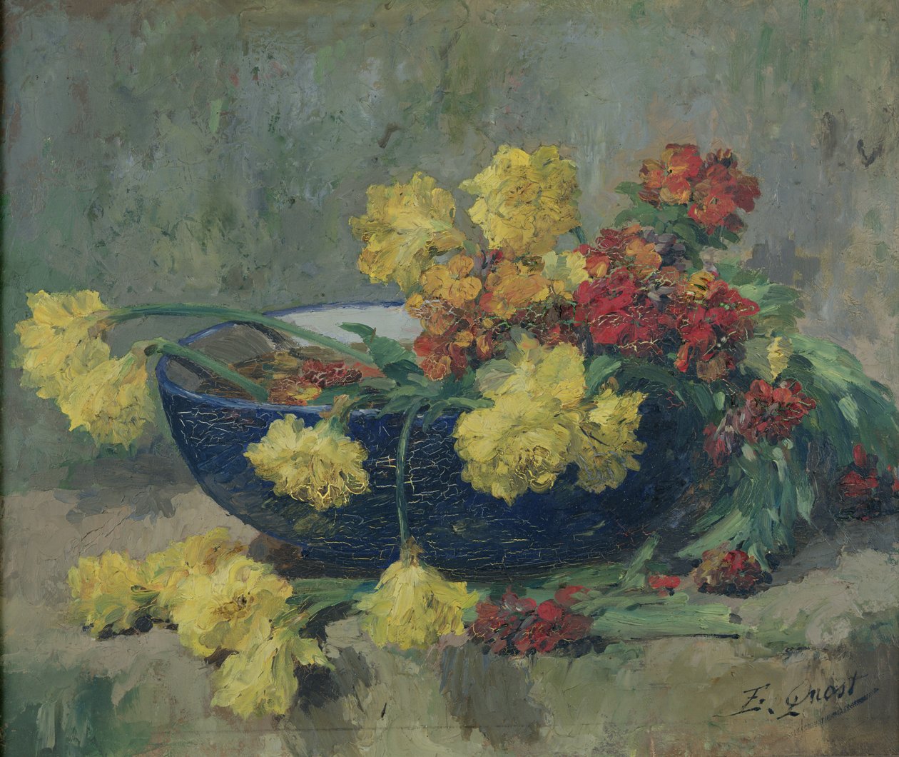 Junquilhos e Wallflowers de Ernest Quost
