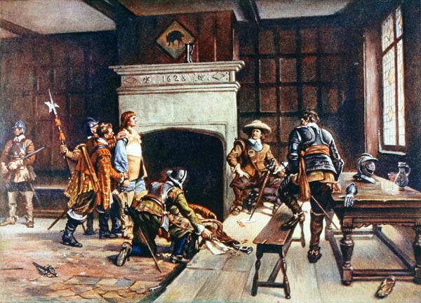 Oliver Cromwell (1599-1658) no Blue Boar em Holborn, ilustração de 