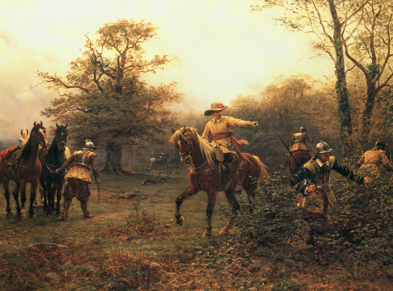 O Carvalho Boscobel (litografia a cores) de Ernest (after) Crofts