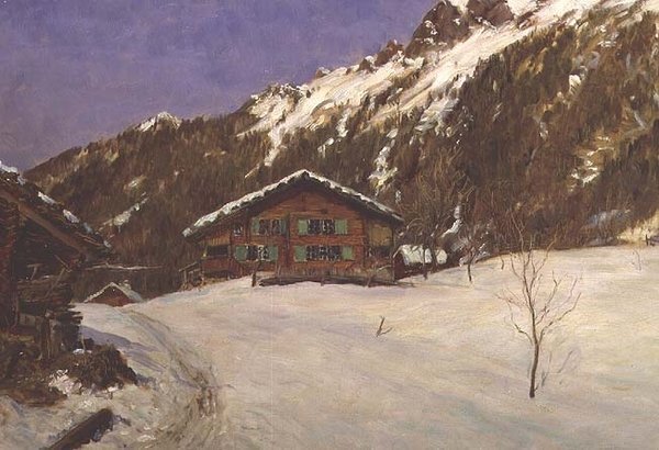 Chalé na Neve de Ernest Albert Waterlow