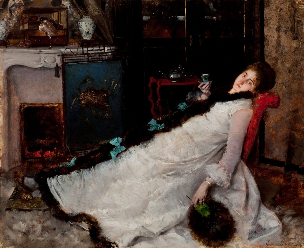 Brazilian Portuguese: Em Repouso Resting de Ernest Ange Duez
