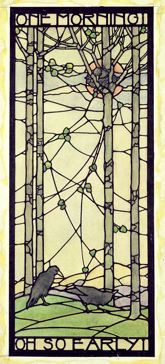 One Morning Oh So Early, c.1908-10 (tinta e aguarela no cartão) de Ernest Archibald Taylor