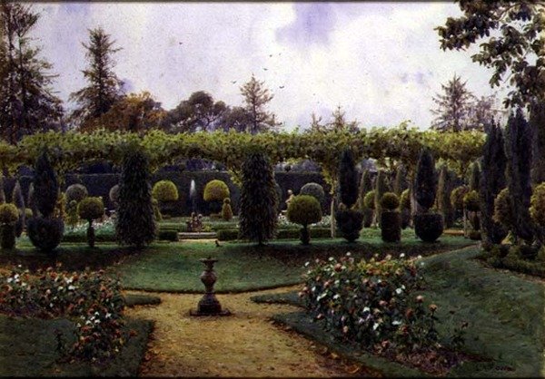 Grey Day, Brockenhurst, Hampshire (aguarela) de Ernest Arthur Rowe