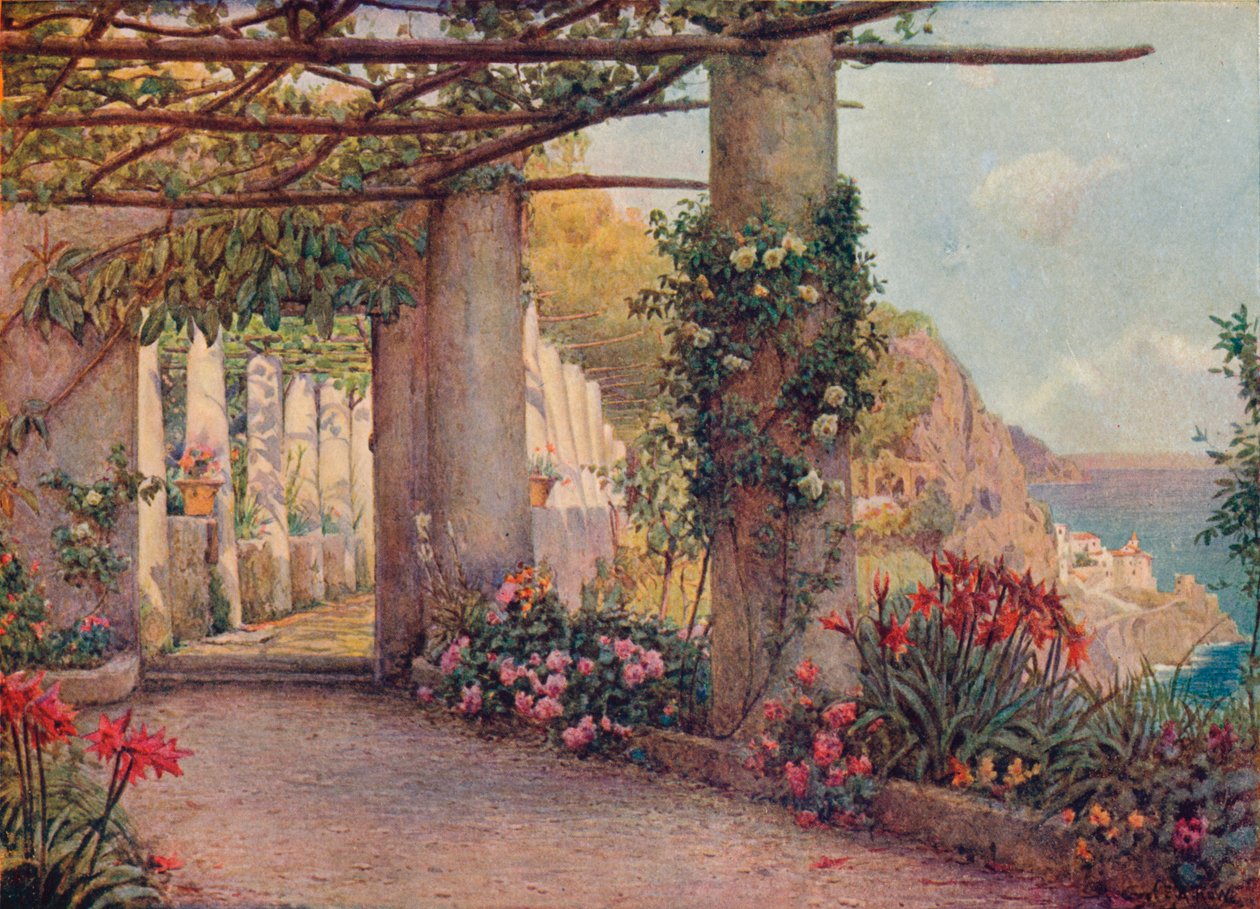O Cappuccino, Amalfi, 1903 de Ernest Arthur Rowe