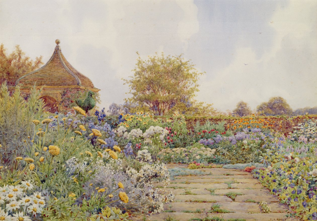 Os jardins em Chequers Court, Buckinghamshire de Ernest Arthur Rowe
