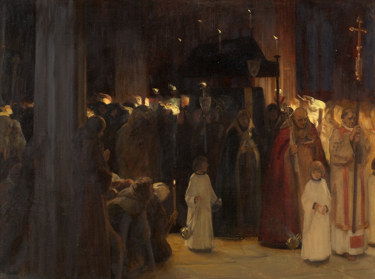 O Enterro de William Canynges na Igreja Redcliffe de Ernest Board