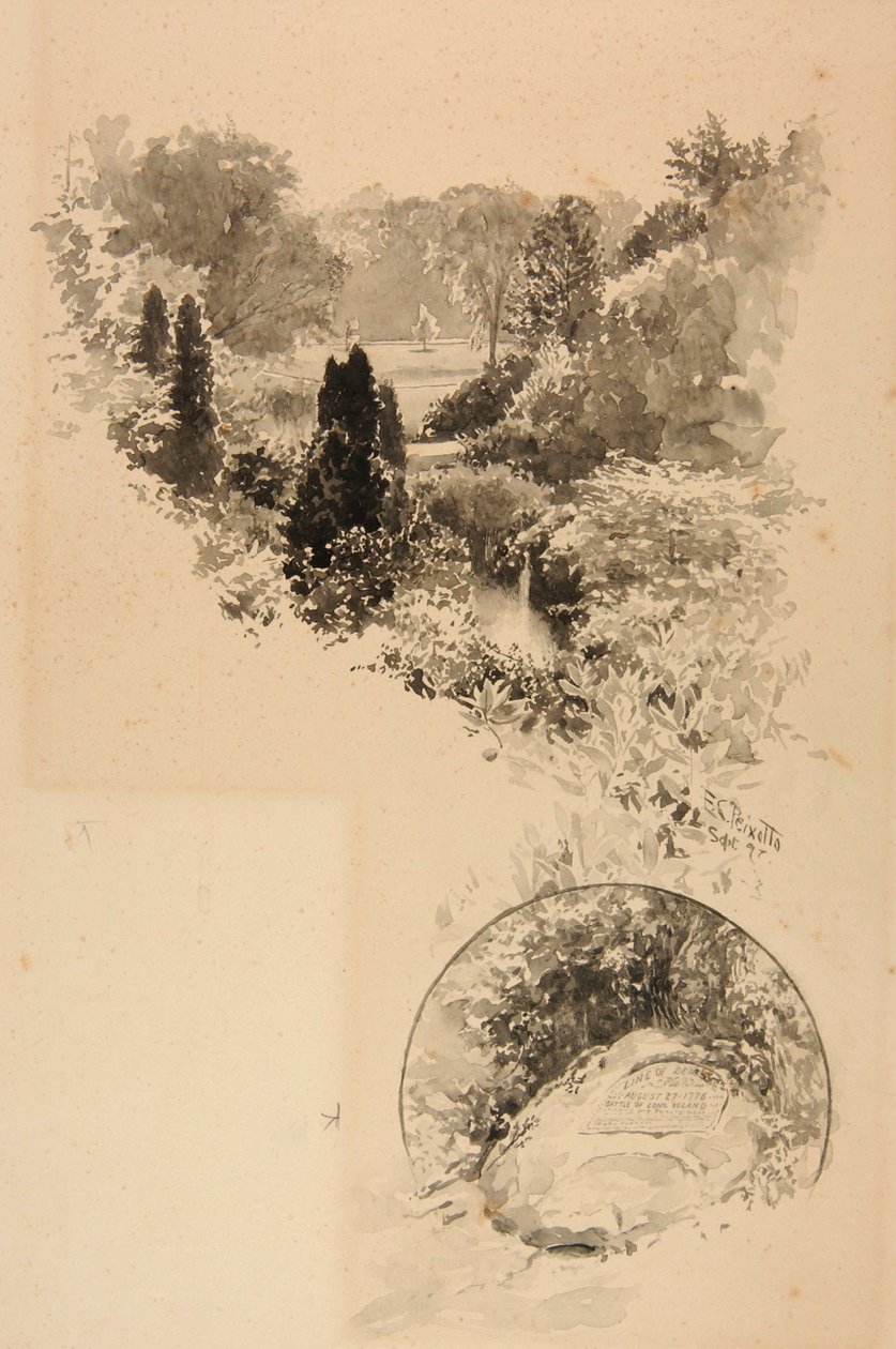 Battle Pass, Prospect Park, local da Batalha de Long Island de Ernest C. Peixotto