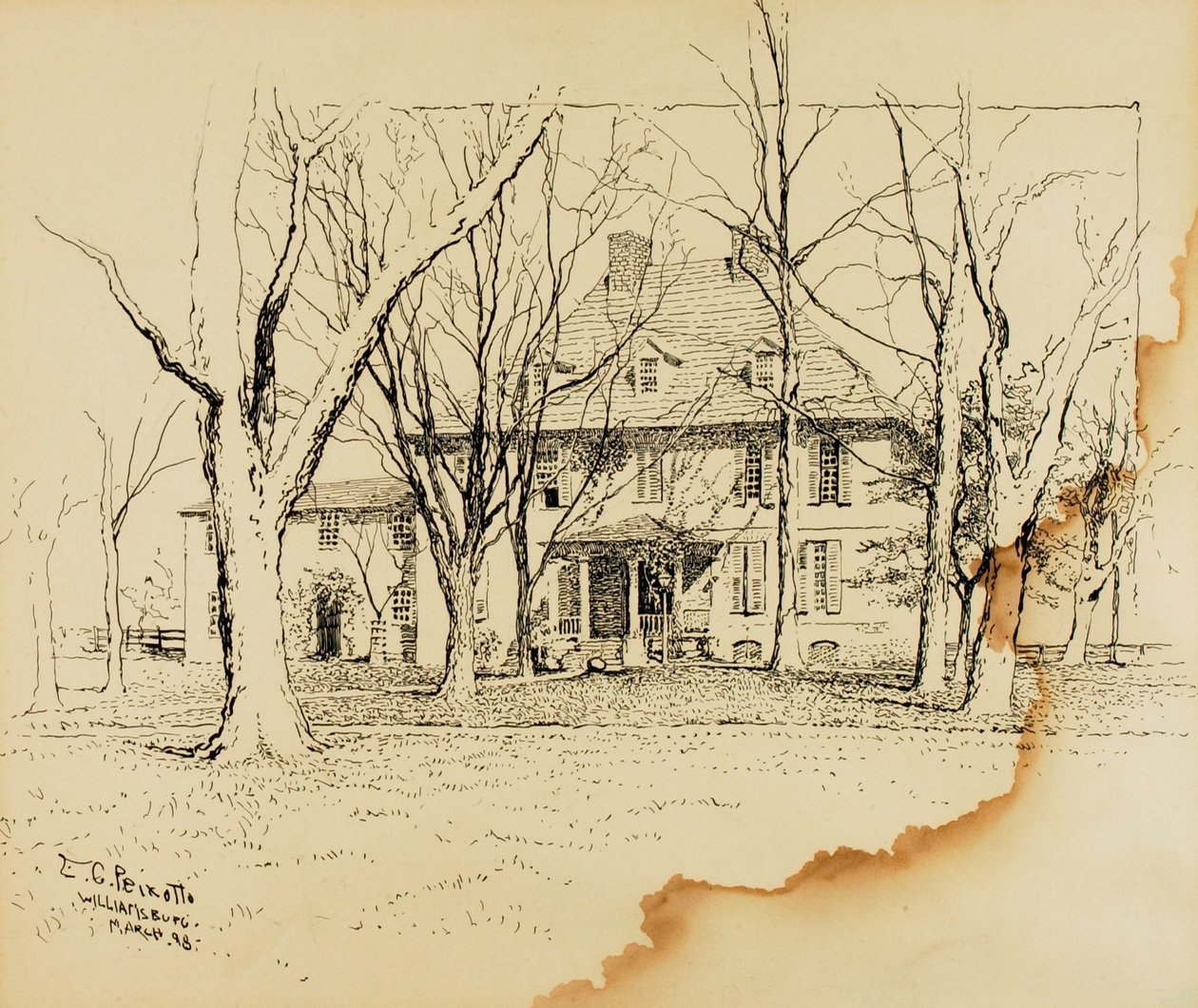 Casa do Presidente do William and Mary College de Ernest C. Peixotto