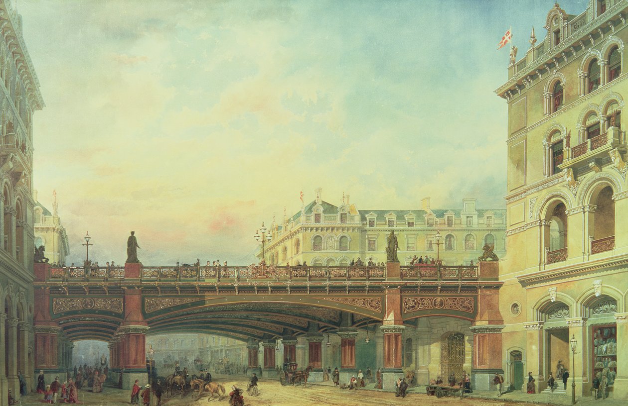 Viaduto de Holborn, cidade de Londres de Ernest Crofts