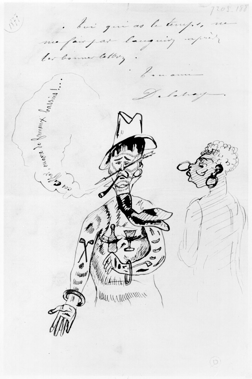 Arthur Rimbaud (1854-91) como um Caffre, 1877 de Ernest Delahaye