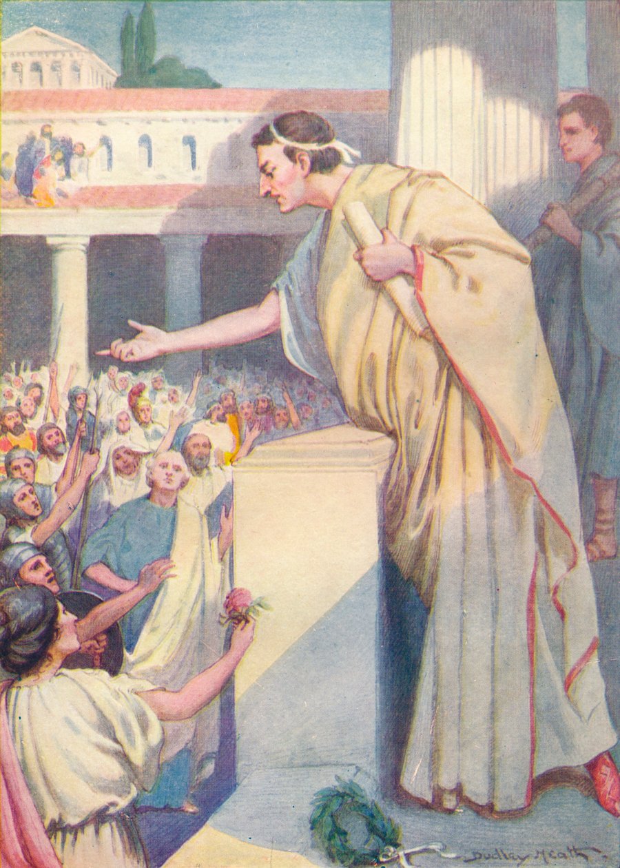 Na manhã seguinte, Cícero fez outro discurso contra Catilina, c1912 1912 de Ernest Dudley Heath