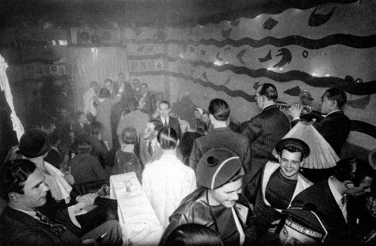 Uma taberna em Montparnasse, Paris, 1931. de Ernest Flammarion