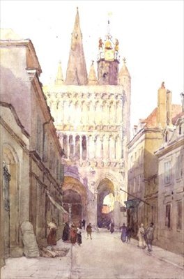 Notre Dame, Dijon 1897 (aguarela) de Ernest George