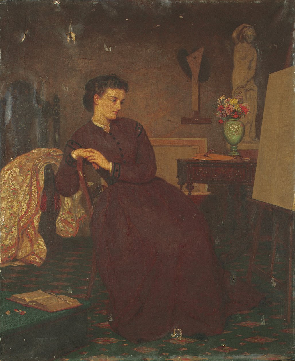Uma Senhora Artista, 1869 de Ernest Gustave Girardot