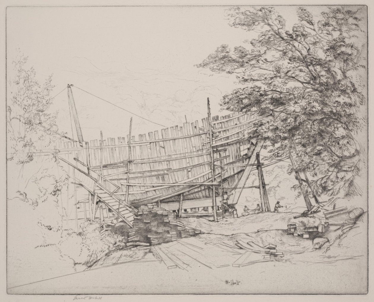 Construção naval (ponto seco) de Ernest Haskell