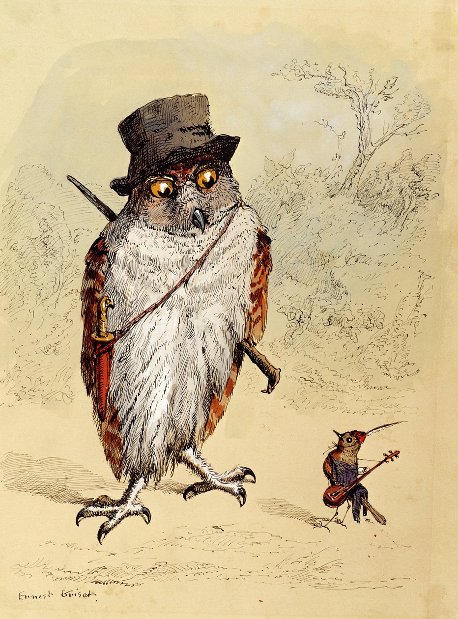Illustration to Bubble and Squeak em &39;Fun&39;s Comic Creatures&39; publicado em 1887 (caneta e tinta com wc no papel) de Ernest Henry Griset