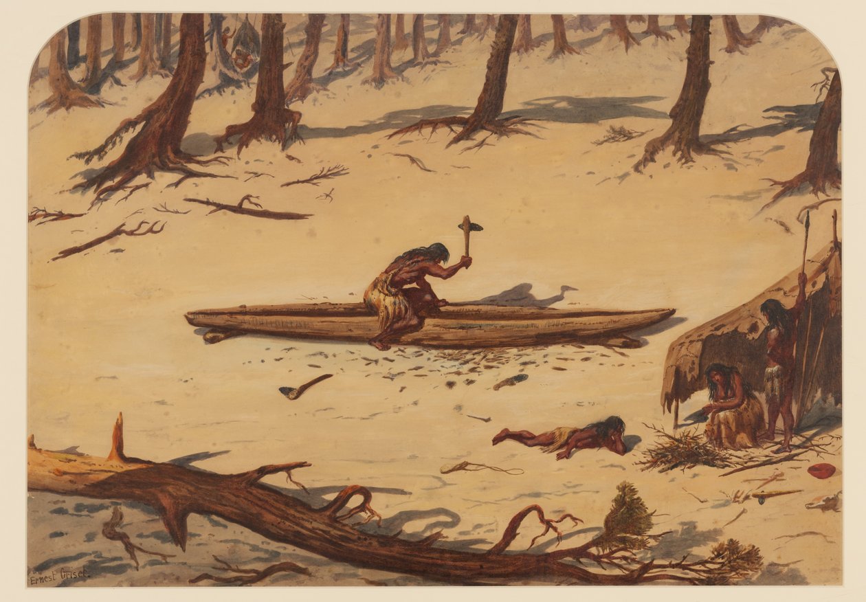 Acampamento Pré-histórico, 1871 de Ernest Henry Griset
