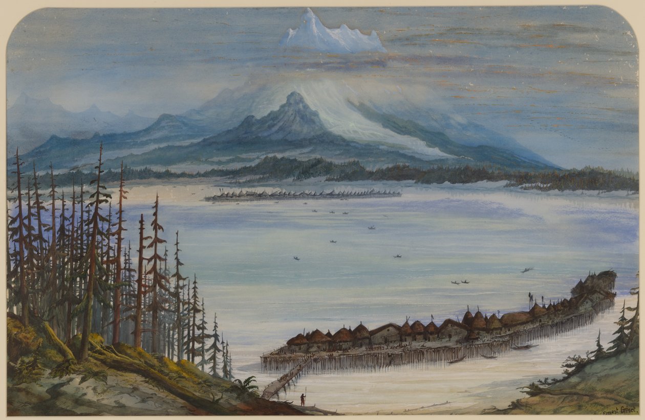 Paisagem Pré-histórica, 1871 de Ernest Henry Griset