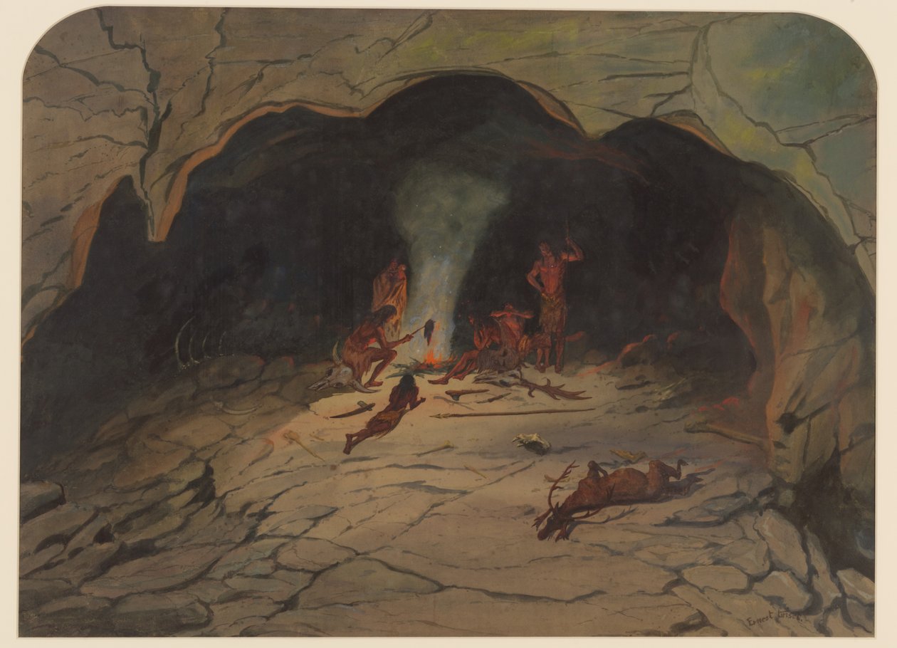 Cena pré-histórica, 1871 de Ernest Henry Griset