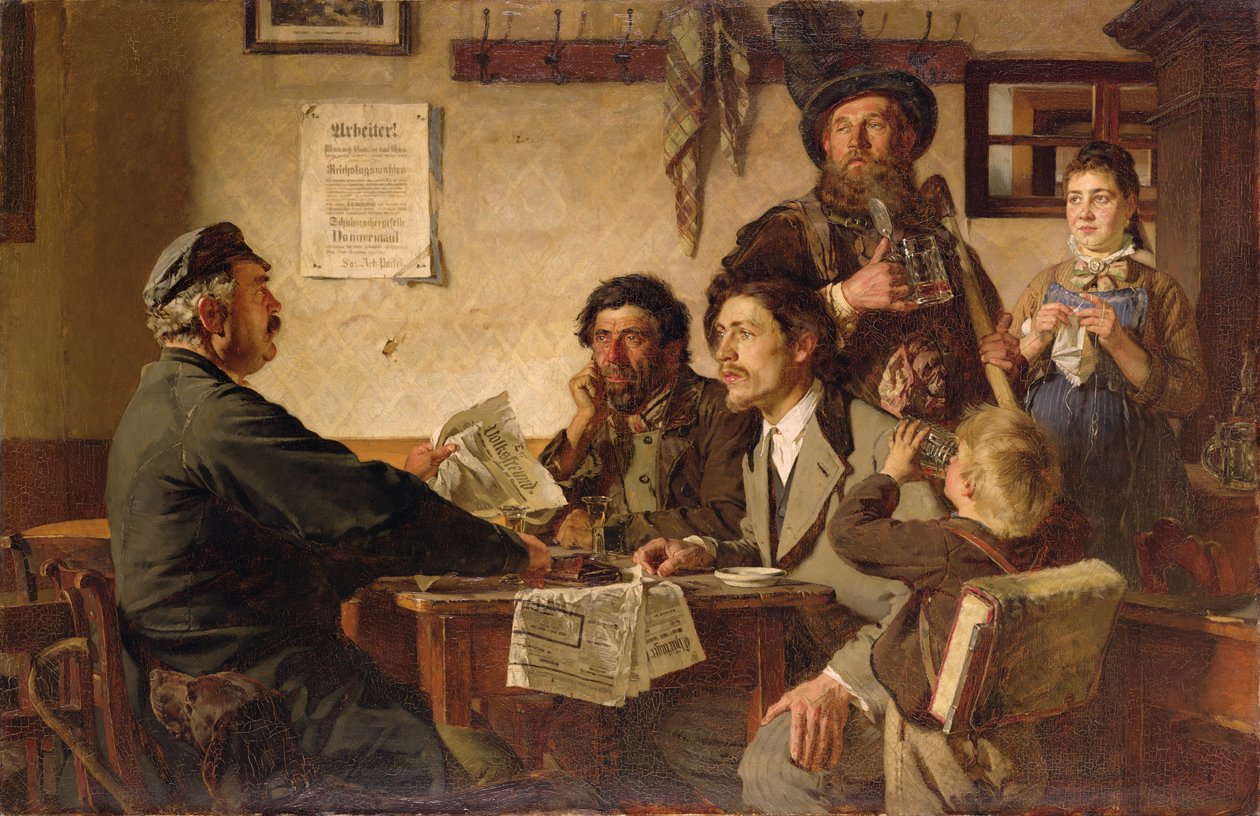Cena da taberna, 1877 de Ernest Henseler