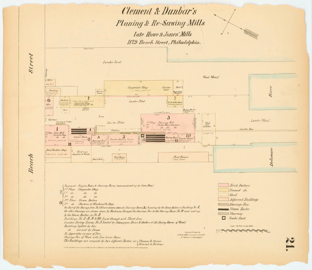 Pesquisa Geral Hexamer; volume 1, placa 21, 1866 (gravura colorida à mão) de Ernest Hexamer