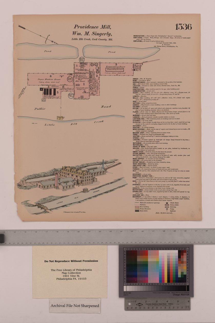 Providence Mill, Fair Hill, Maryland, Pesquisas Gerais de Hexamer, 1882 de Ernest Hexamer