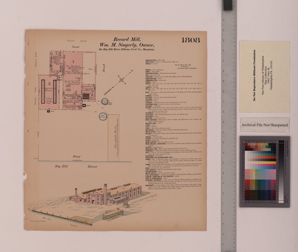 Record Mill, Elkton, Maryland, Pesquisas Gerais do Hexamer, 1884 de Ernest Hexamer