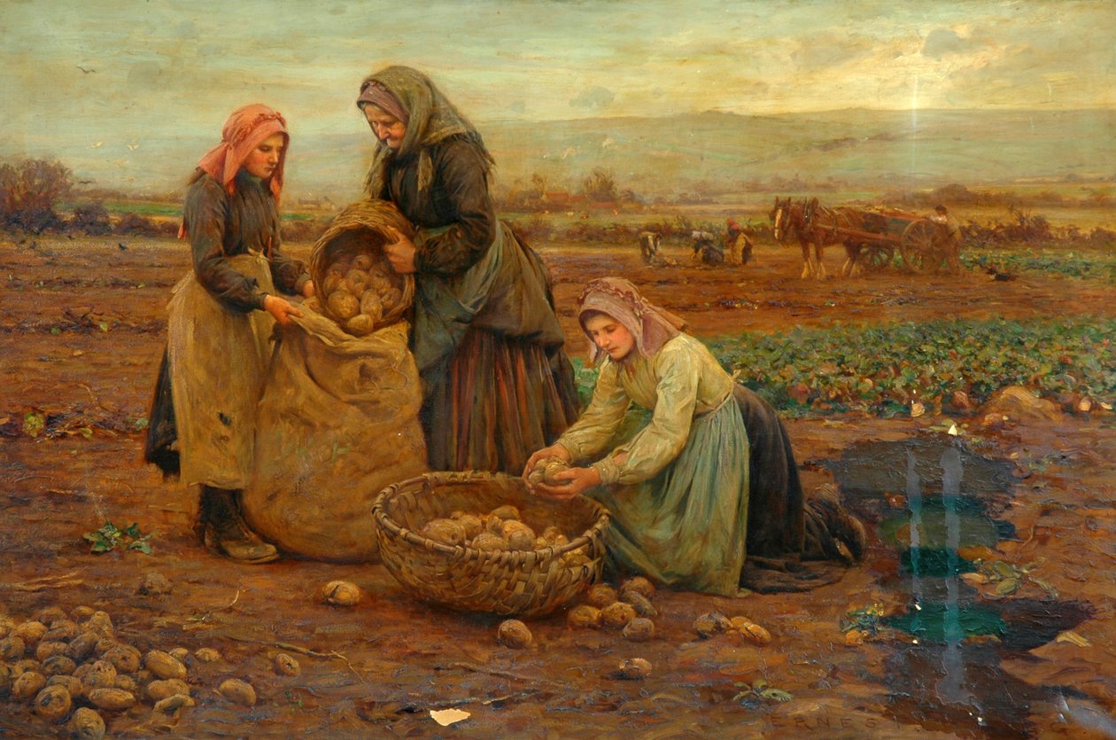 Os Catadores de Batata (óleo sobre tela) de Ernest Higgins Rigg