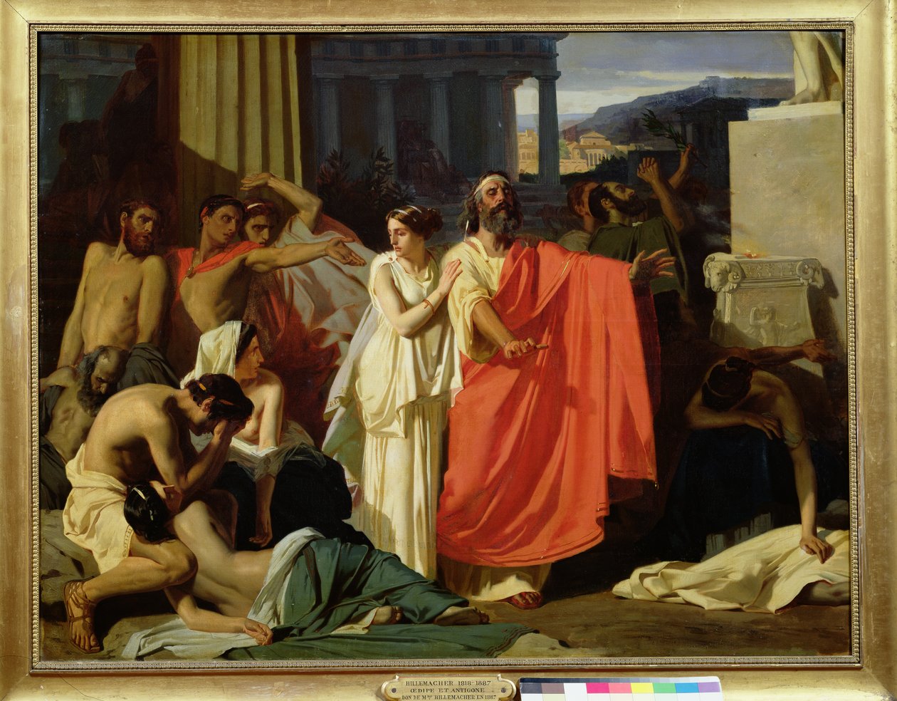 Édipo e Antígona sendo exilados em Tebas, 1843 de Ernest Hillemacher