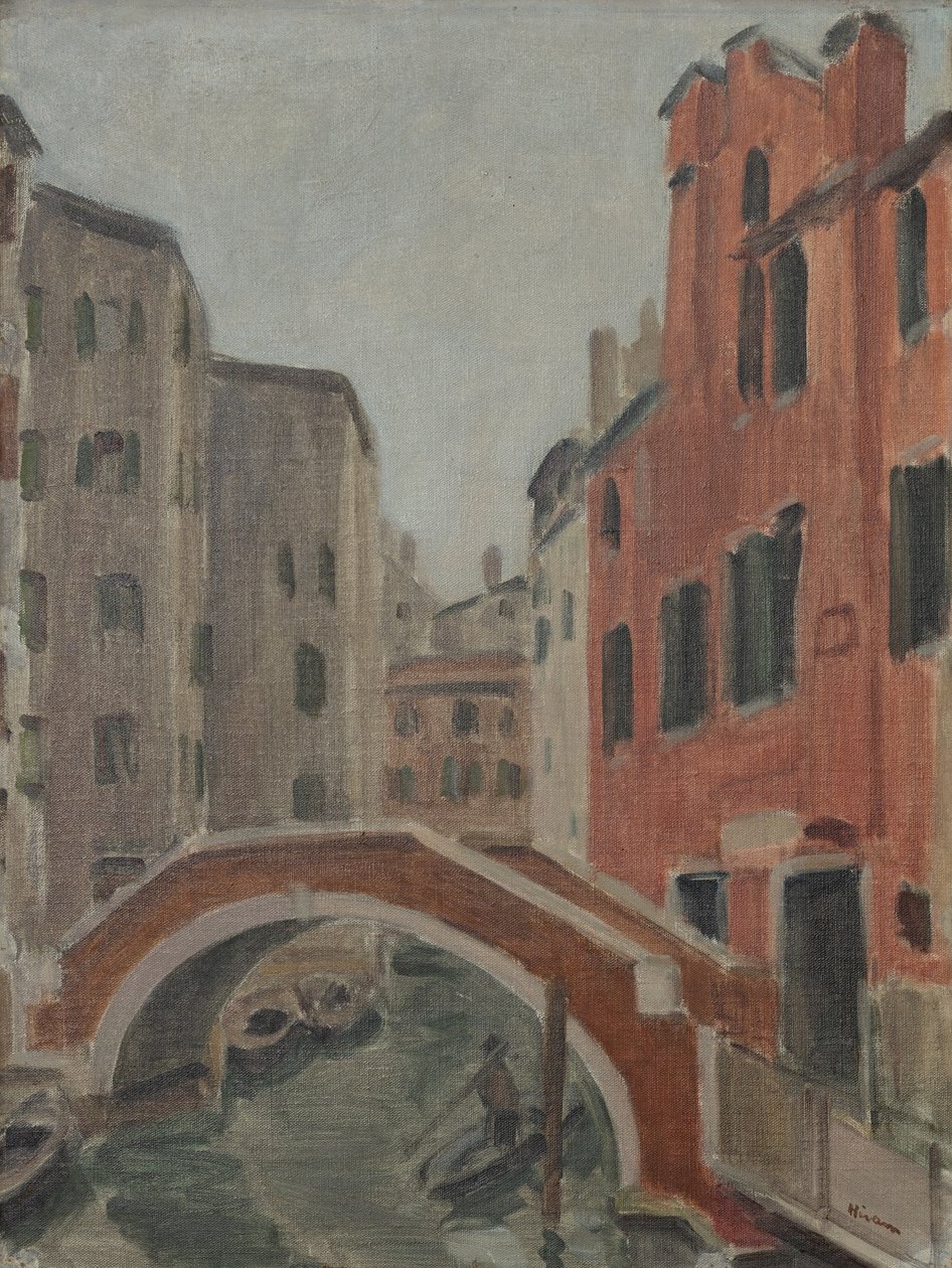 Canal em Veneza, c.1930 (óleo sobre tela) de Ernest Hiram Brülhart