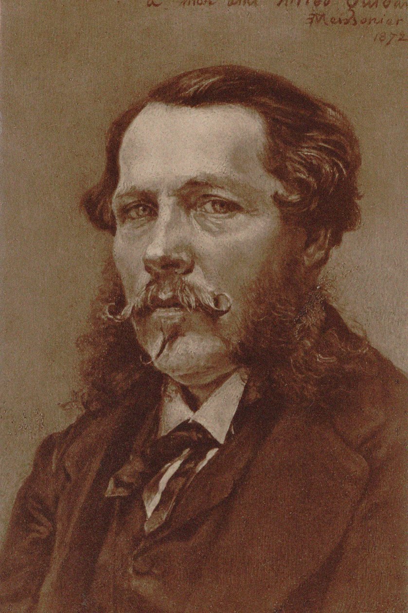 Retrato do pianista e compositor Alfred Quidant 1815-1893, 1872. de Jean Louis Ernest Meissonier