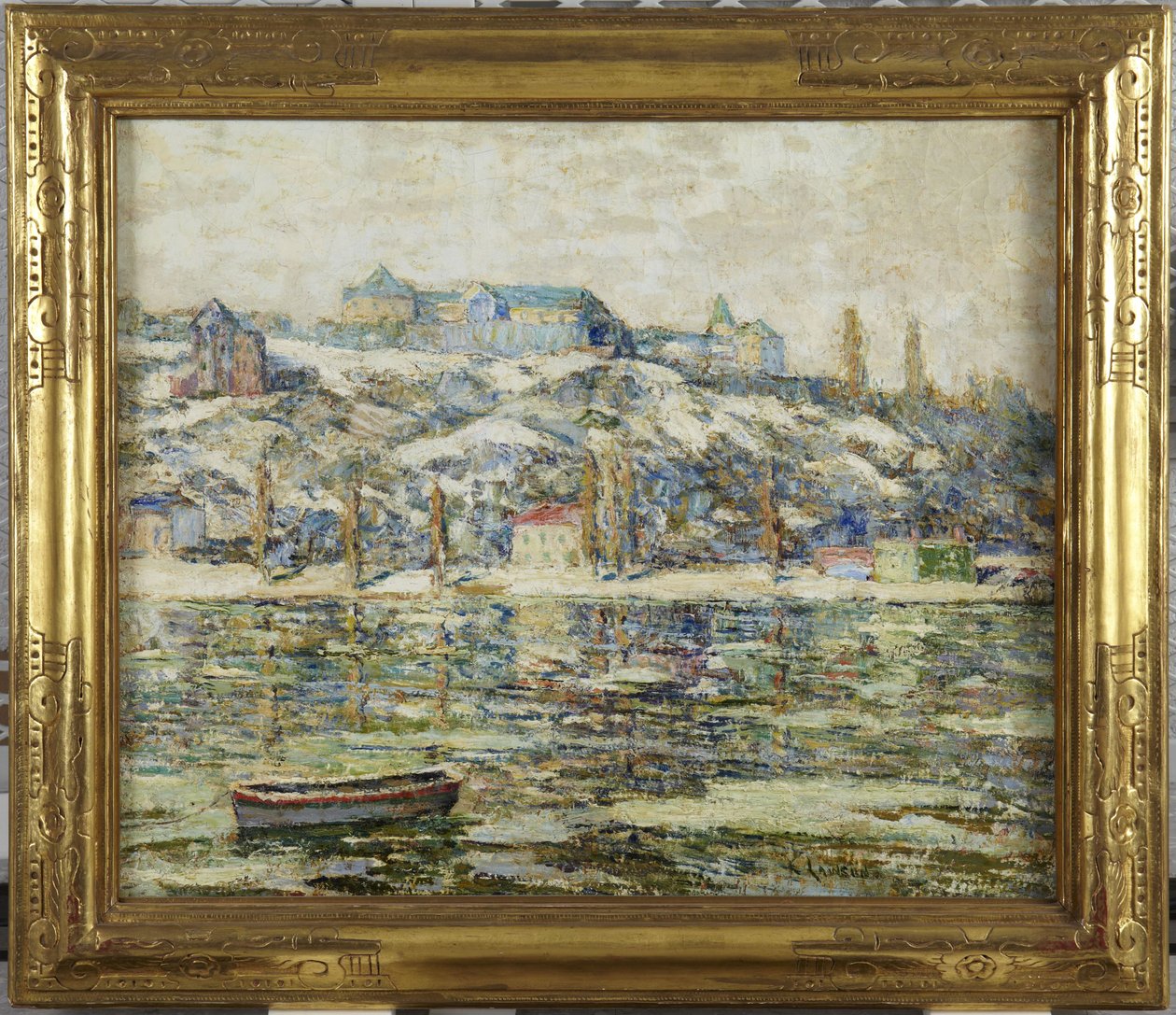 O rio Harlem na neve de Ernest Lawson