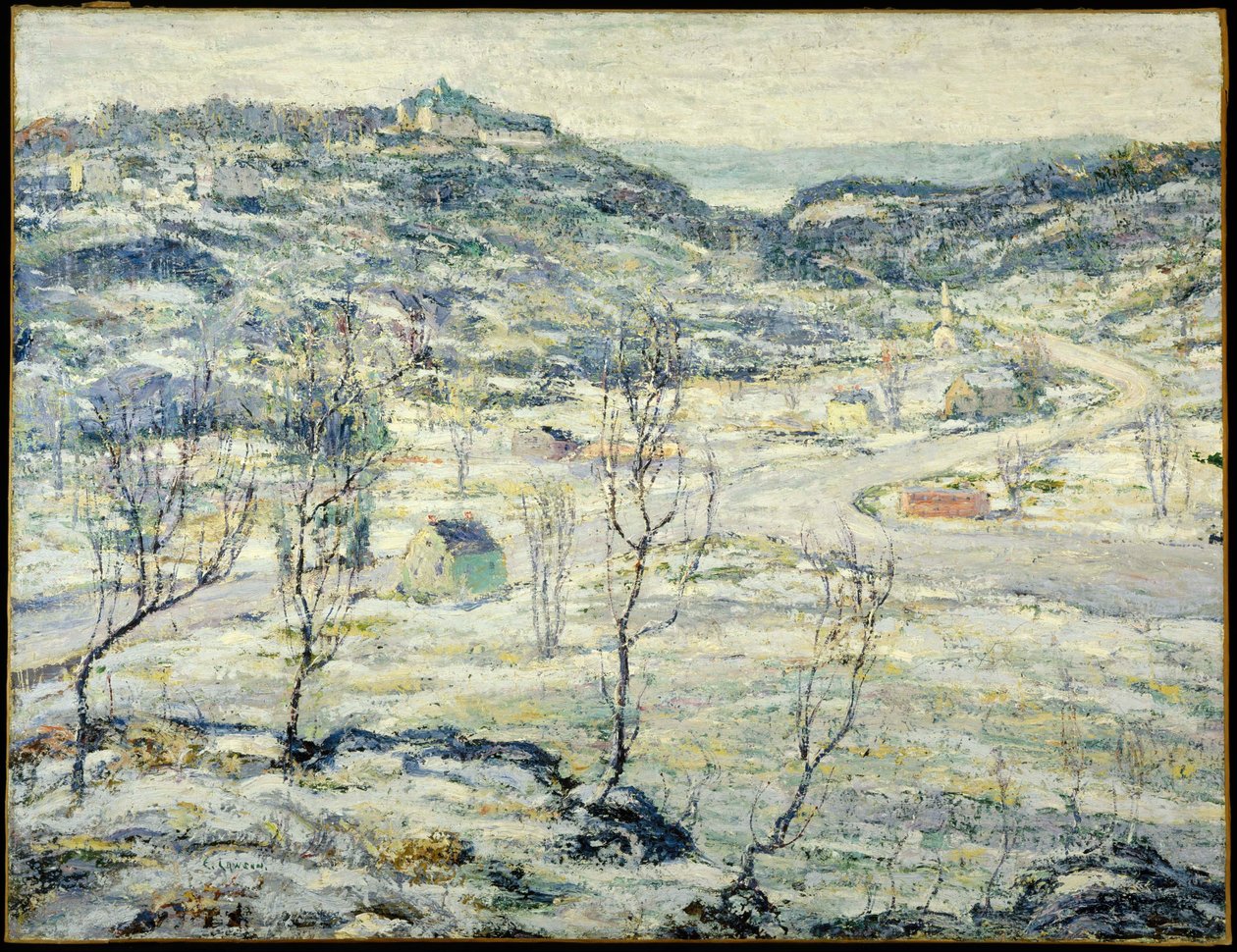 Vale do Harlem, inverno de Ernest Lawson