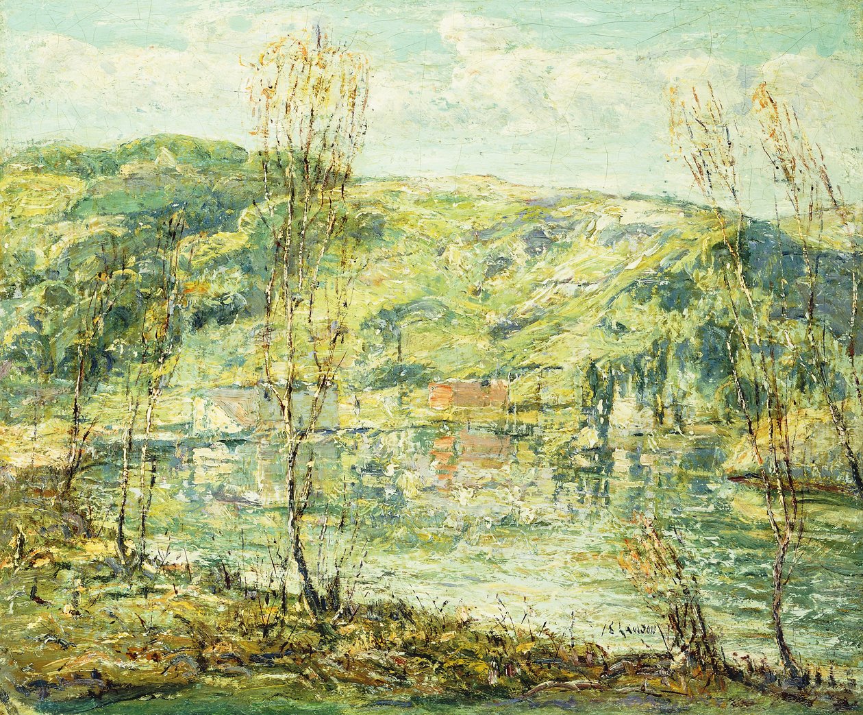 Reflexões do lago de Ernest Lawson