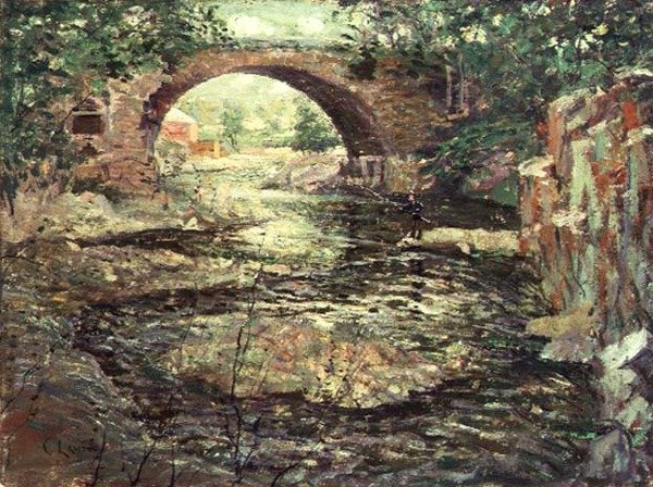 Ponte de Pedra Velha (óleo sobre tela) de Ernest Lawson