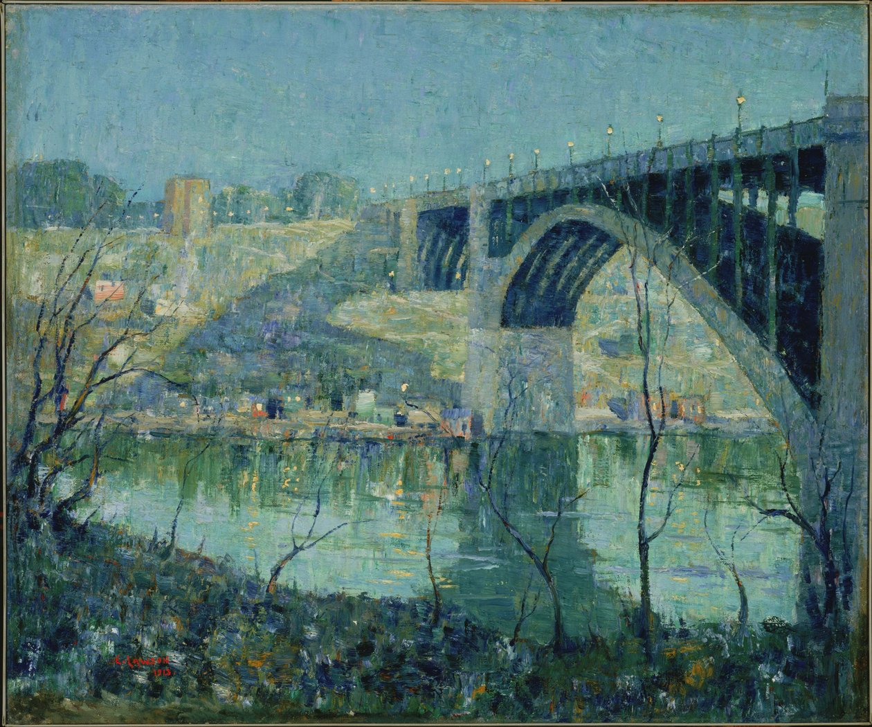 Noite de Primavera, Rio Harlem de Ernest Lawson