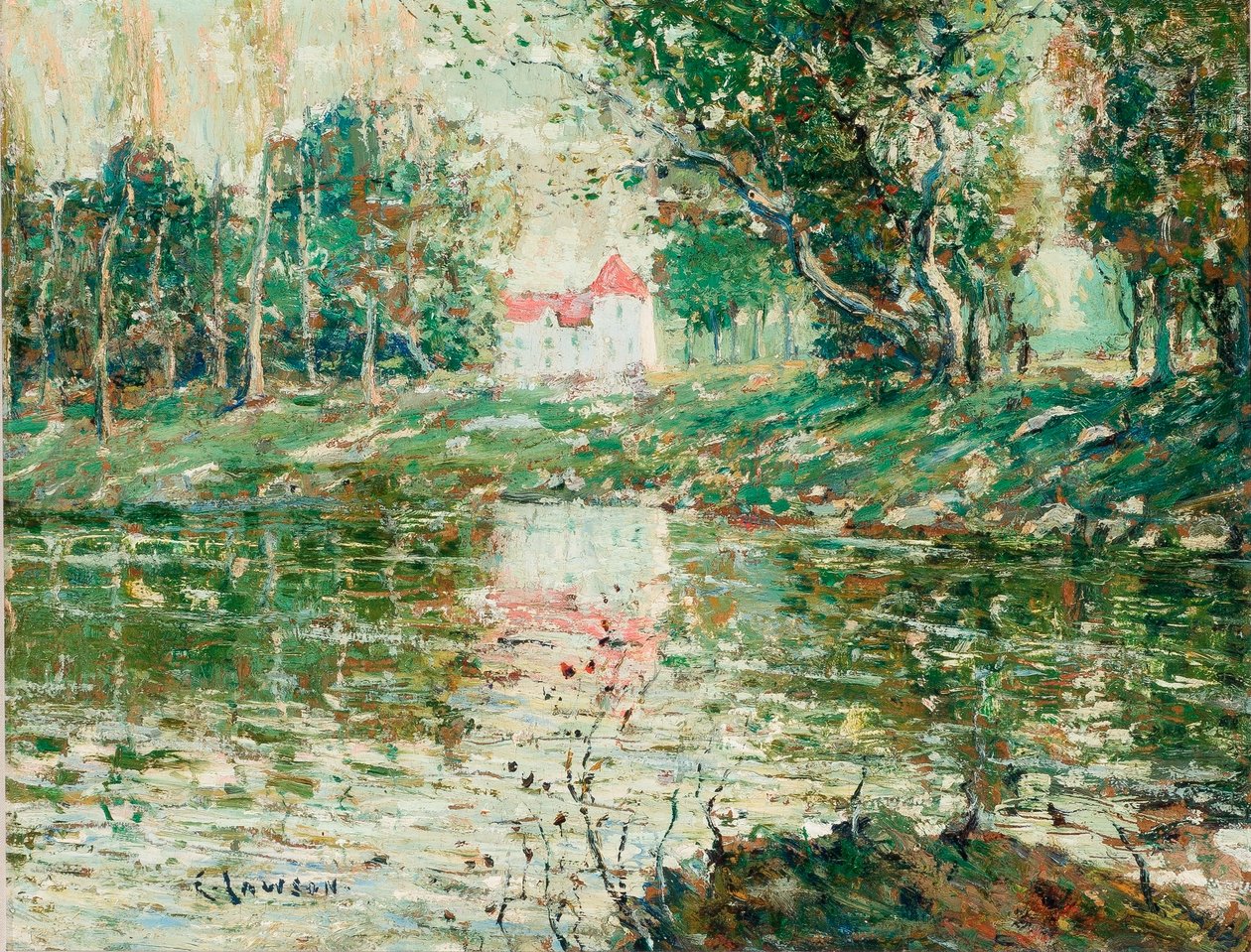 O lago do moinho de Ernest Lawson