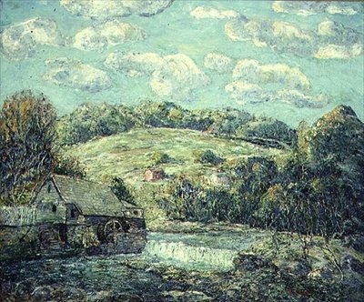 The Old Mill, Wilton, Connecticut (óleo sobre tela) de Ernest Lawson