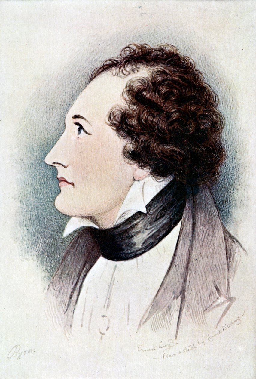 Lord Byron , poeta anglo-escocês, início do século 19 de Ernest Lloyd