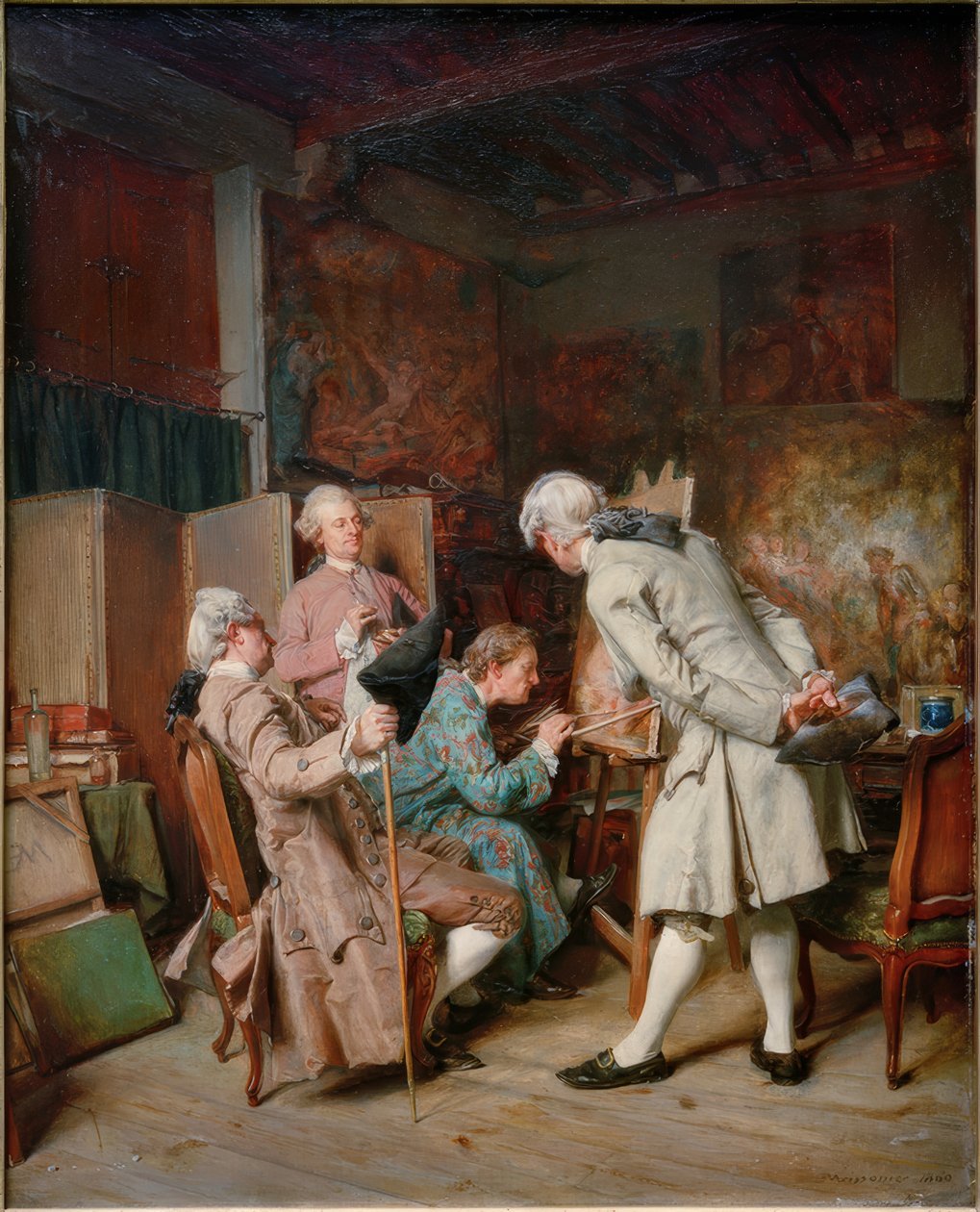 Os amantes da pintura de Ernest Meissonier