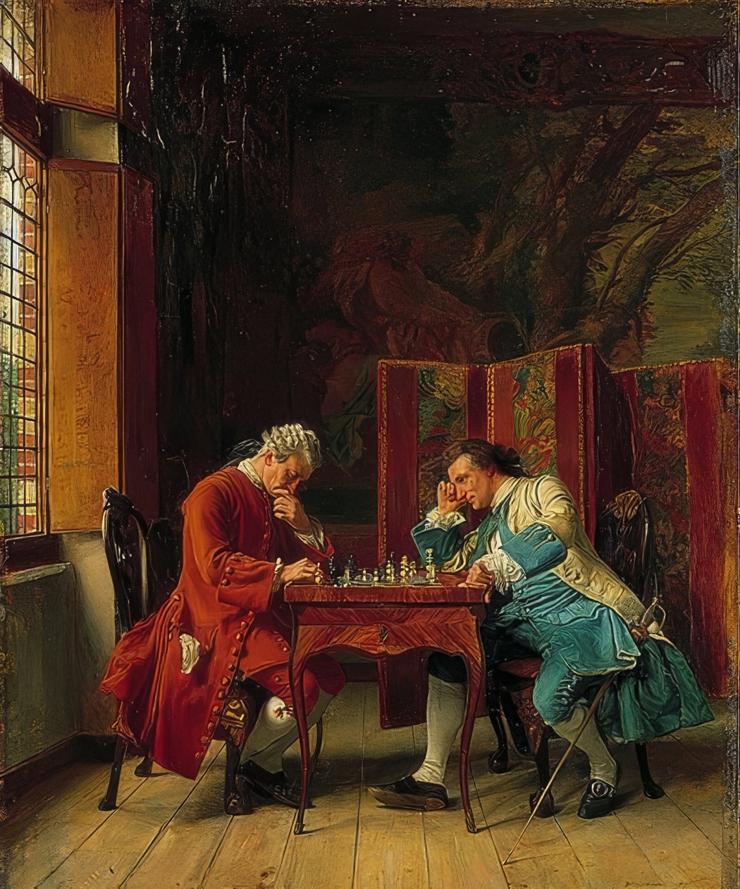 Os jogadores de xadrez. 1856 de Jean Louis Ernest Meissonier